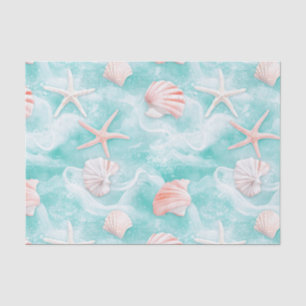 Seashells and Ocean Waves Pattern (1) Tissue Paper