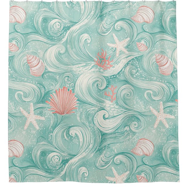 Seashells and Ocean Waves Pattern (3) (Front)