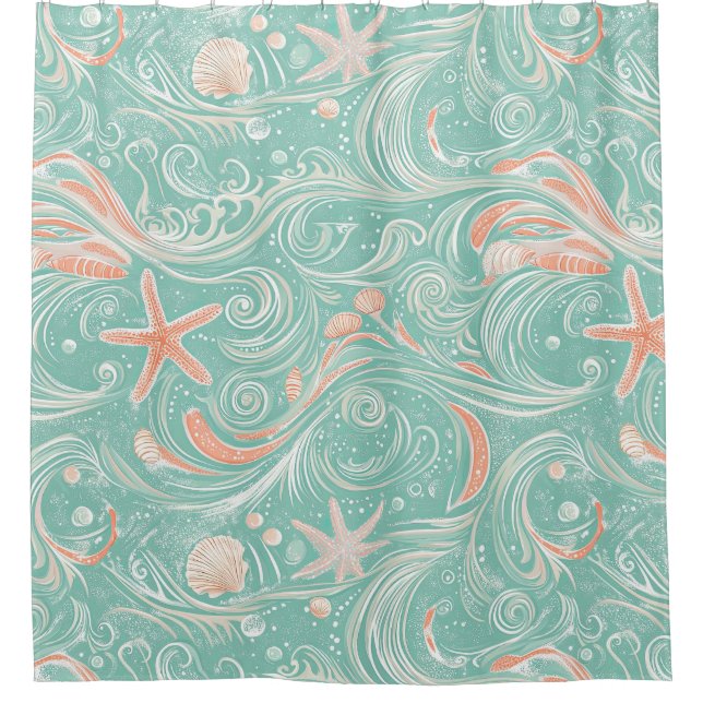 Seashells and Ocean Waves Pattern (4) (Front)