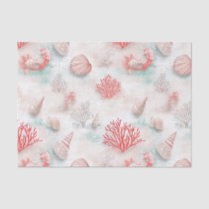 Seashells and Ocean Waves Pattern (7) Tissue Paper