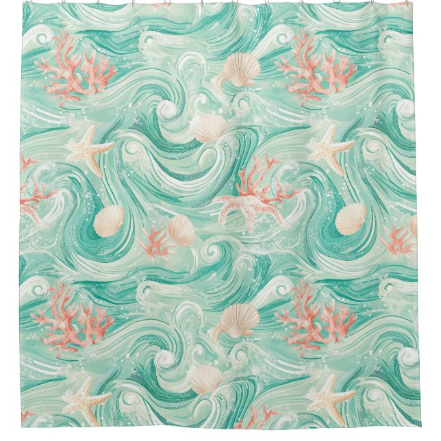 Seashells and Ocean Waves Pattern (8) (Front)
