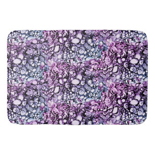 seashells and pebbles short table runner bath mat