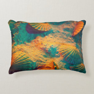 Seashells and Sand Accent Pillow