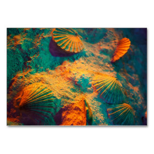 Seashells and Sand Table Number