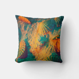 Seashells and Sand Throw Pillow