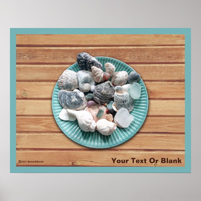 Seashells and Sea Glass Poster (Front)
