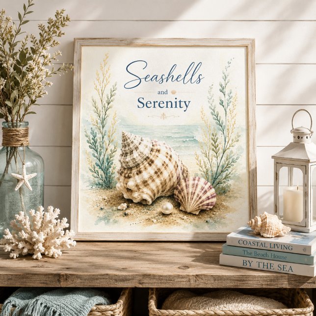 Seashells and Serenity Bathroom Wall Art (Creator Uploaded)