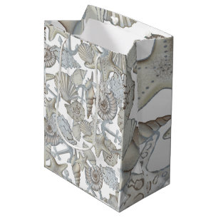 Seashells And Ship Anchor Treasure Hunt Fun Medium Gift Bag