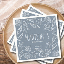 Seashells and Star Fish Coastal Bridal Shower