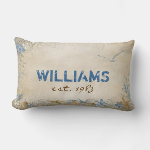 Seashells and Starfish Lumbar Pillow