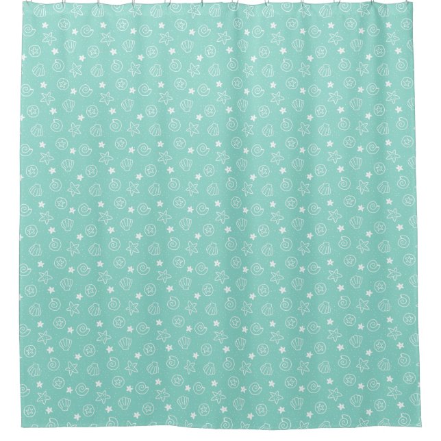 Seashells and Starfish Teal Pattern (Front)