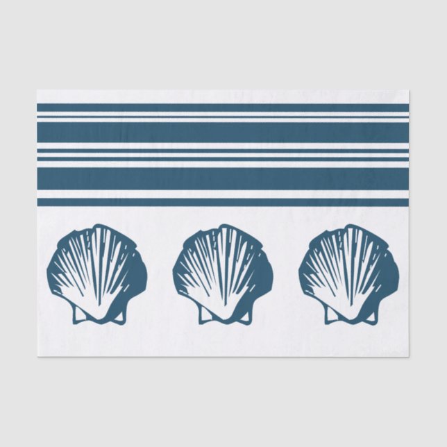 Seashells and stripes tissue paper (Front)