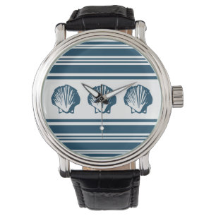 Seashells and stripes watch