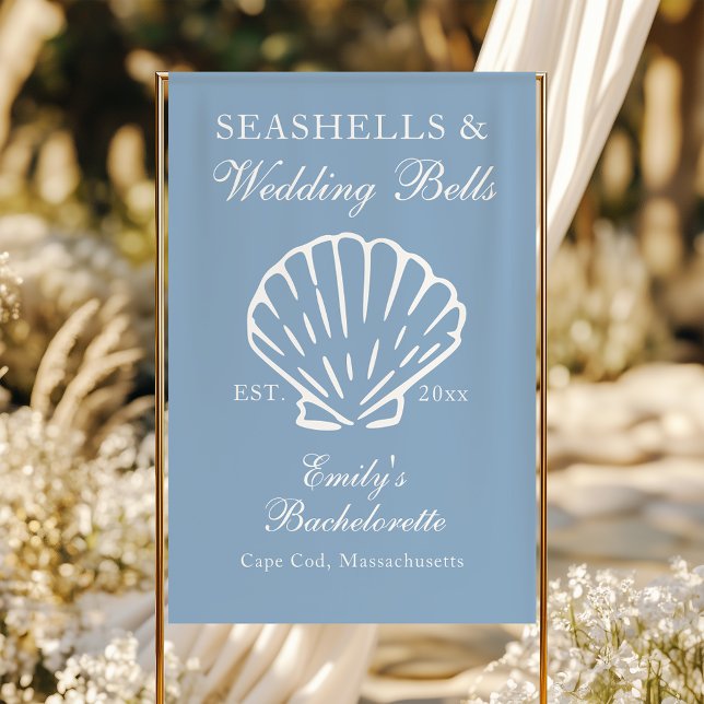 Seashells and Wedding Bells Bachelorette Party Banner (Creator Uploaded)