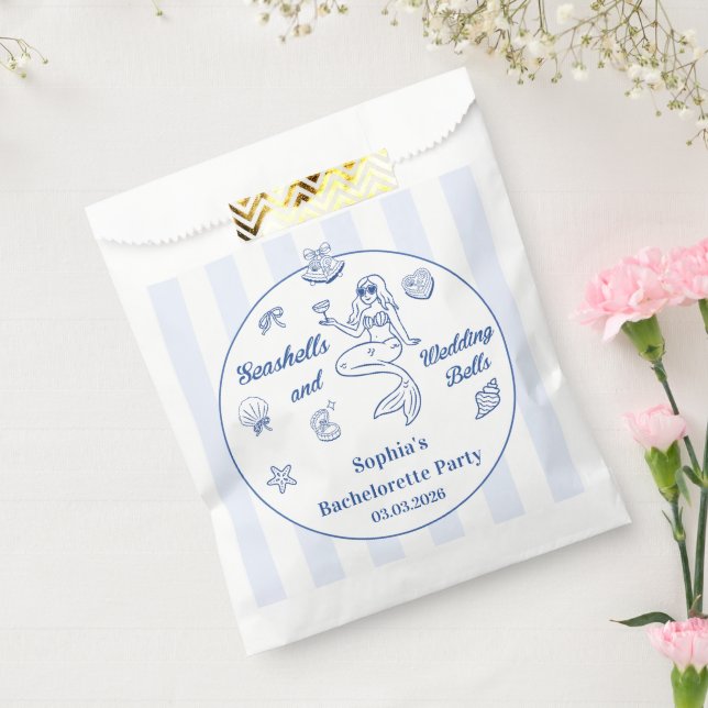 Seashells and Wedding Bells Bachelorette Party Favour Bag (Sealed)