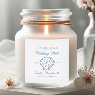 Seashells and Wedding Bells Bachelorette Party Square Sticker