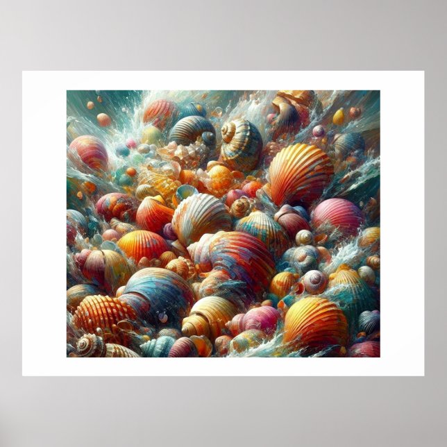 Seashells at Water's Edge,  Poster (Front)