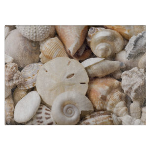 Seashells Background Sea Shell Starfish Template Cutting Board