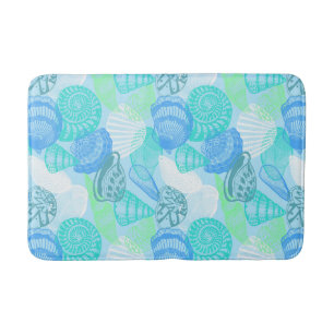 Seashells bath mat