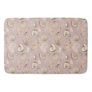 Seashells bath mat