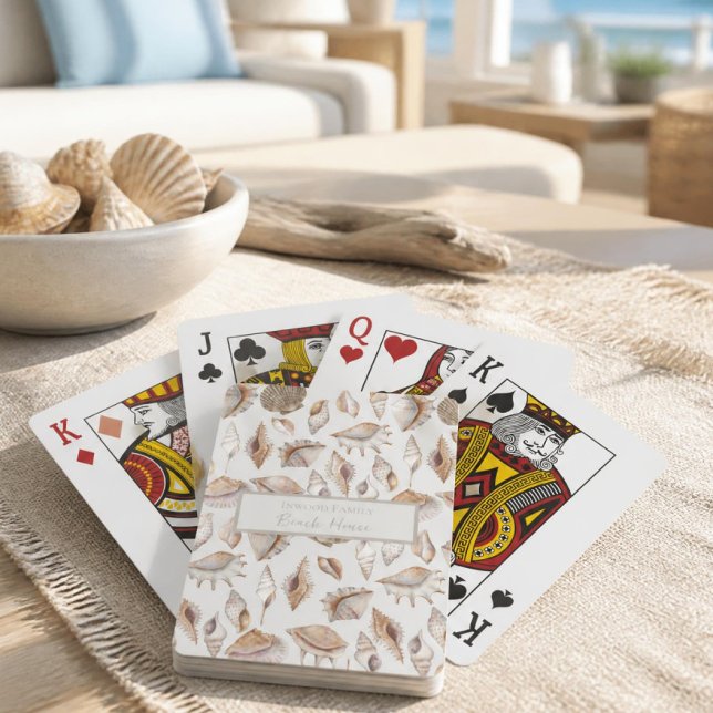 Seashells Beach House Playing Cards (Seashell Playing Cards)