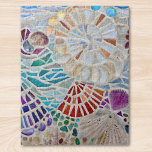 Seashells Beach Pattern Jigsaw Puzzle<br><div class="desc">This jigsaw features a print of my Beach Mosaic.
It was made with found shells and small fragments of colored glass.
Original Mosaic © Michele Davies</div>