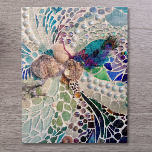 Seashells Beach Pattern Mosaic Jigsaw Puzzle