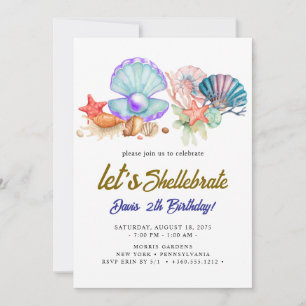 seashells  Birthday  Invitation