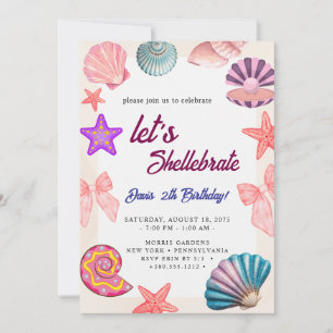 seashells  Birthday  Invitation