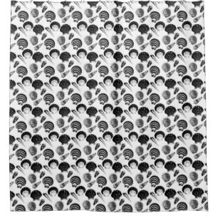 Seashells - black and white on a white background