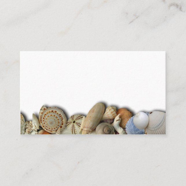 Seashells Blank Escort Cards (Front)
