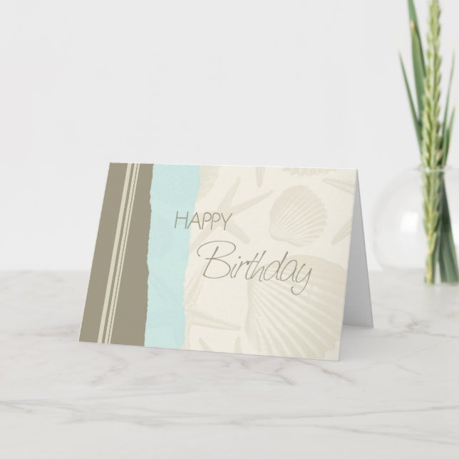 Seashells Bonne carte d'anniversaire (Devant)