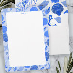 Seashells Bridal Shower Elegant Blue Beach CUSTOM Thank You Card<br><div class="desc">Perfect cute thank you card! Hand made art for you! Perfect for a seaside bridal shower, bachelorette party, engagement party, or birthday. FULLY CUSTOMIZABLE! Click on “Personalize” above to edit the text. Click "edit using design tool" to adjust the fonts, colours and placements and to delete the back side design...</div>