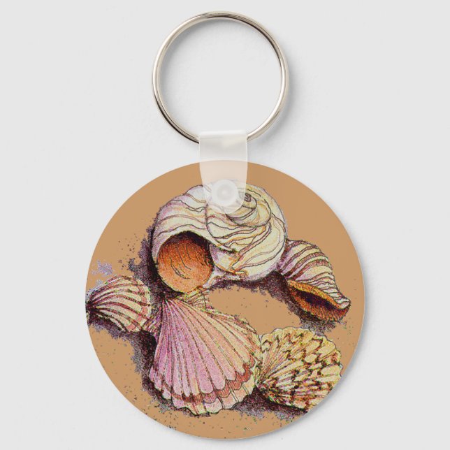 SEASHELLS by SHARON SHARPE Keychain (Front)