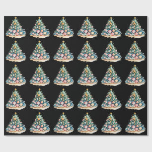 SeaShells Christmas Tree Ocean Water Starfish  Wrapping Paper