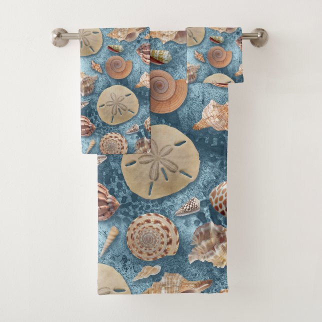 Seashells collection bath towel set (Insitu)