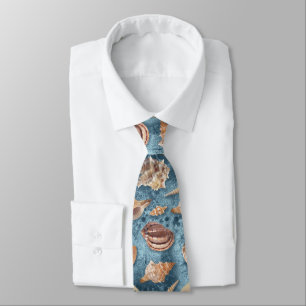 Seashells collection tie