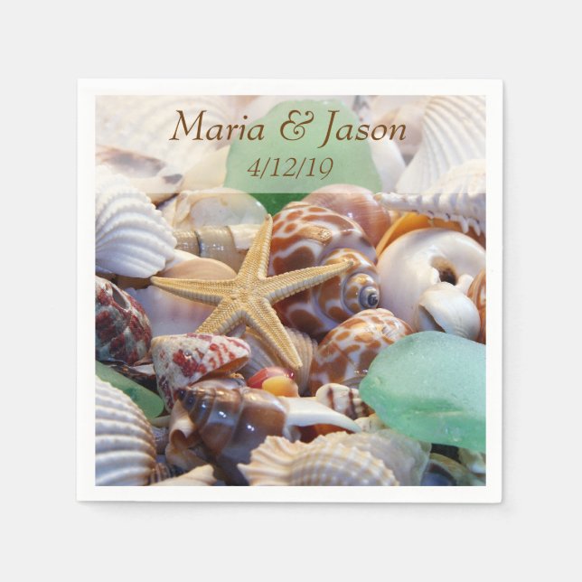 Seashells Custom Napkins (Front)