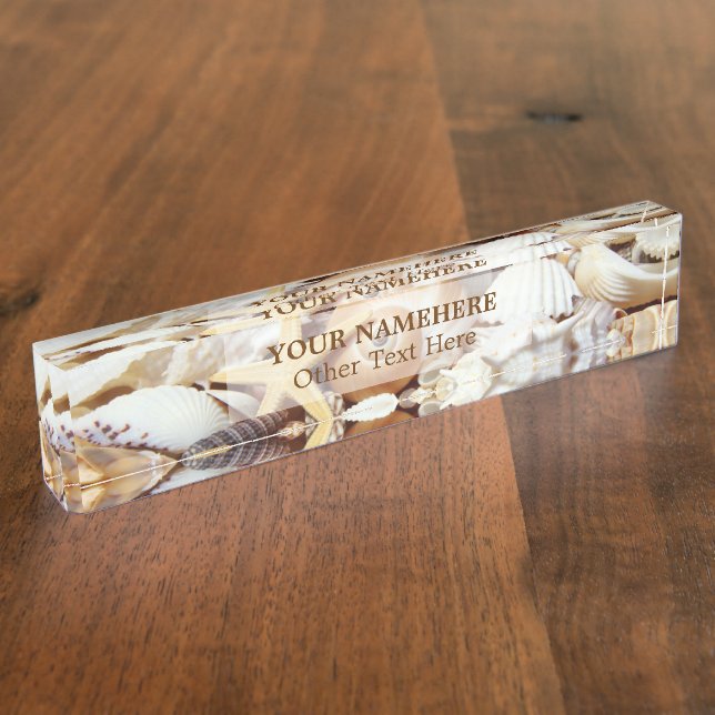 Seashells Desk Nameplate (Side)