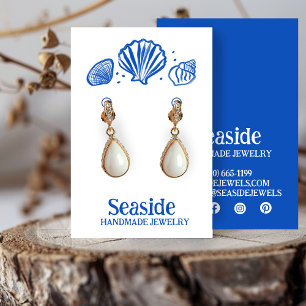 SEASHELLS Earring Necklace Jewellery Display Card