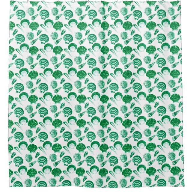 Seashells - emerald green on a white background (Front)