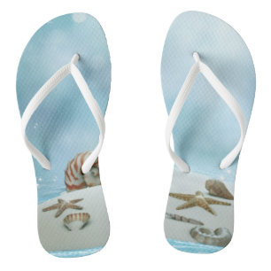 Seashells Flip Flops
