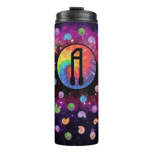 Seashells & Flowers Space Monogram Thermal Tumbler