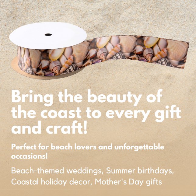 Seashells Gift Ribbon Satin Ribbon (Creator Uploaded)