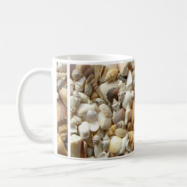 Seashells Glass Coffee Mug (Left)