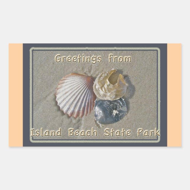 Seashells Greetings From IBSP Seaside Park NJ Sticker (Front)