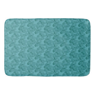 Seashells in Aqua Bath Mat