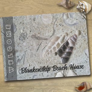 Seashells in Concrete Beach House Custom Doormat