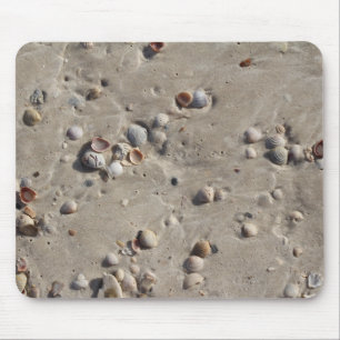 Seashells in the Wet Sand Mouse Pad