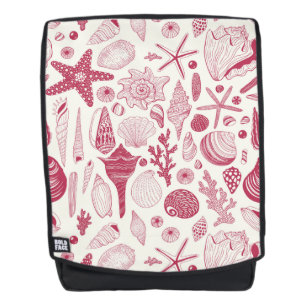 Seashells in Viva Magenta- Color of the Year 2023 Backpack